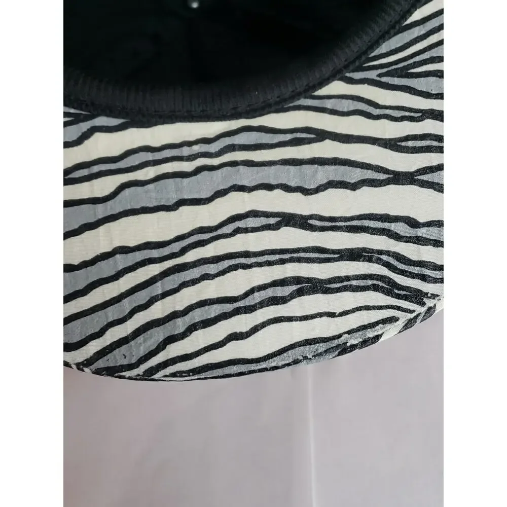Guard Maximum Security Alcatraz Federal Penitentiary Snap Back Cap Zebra Print